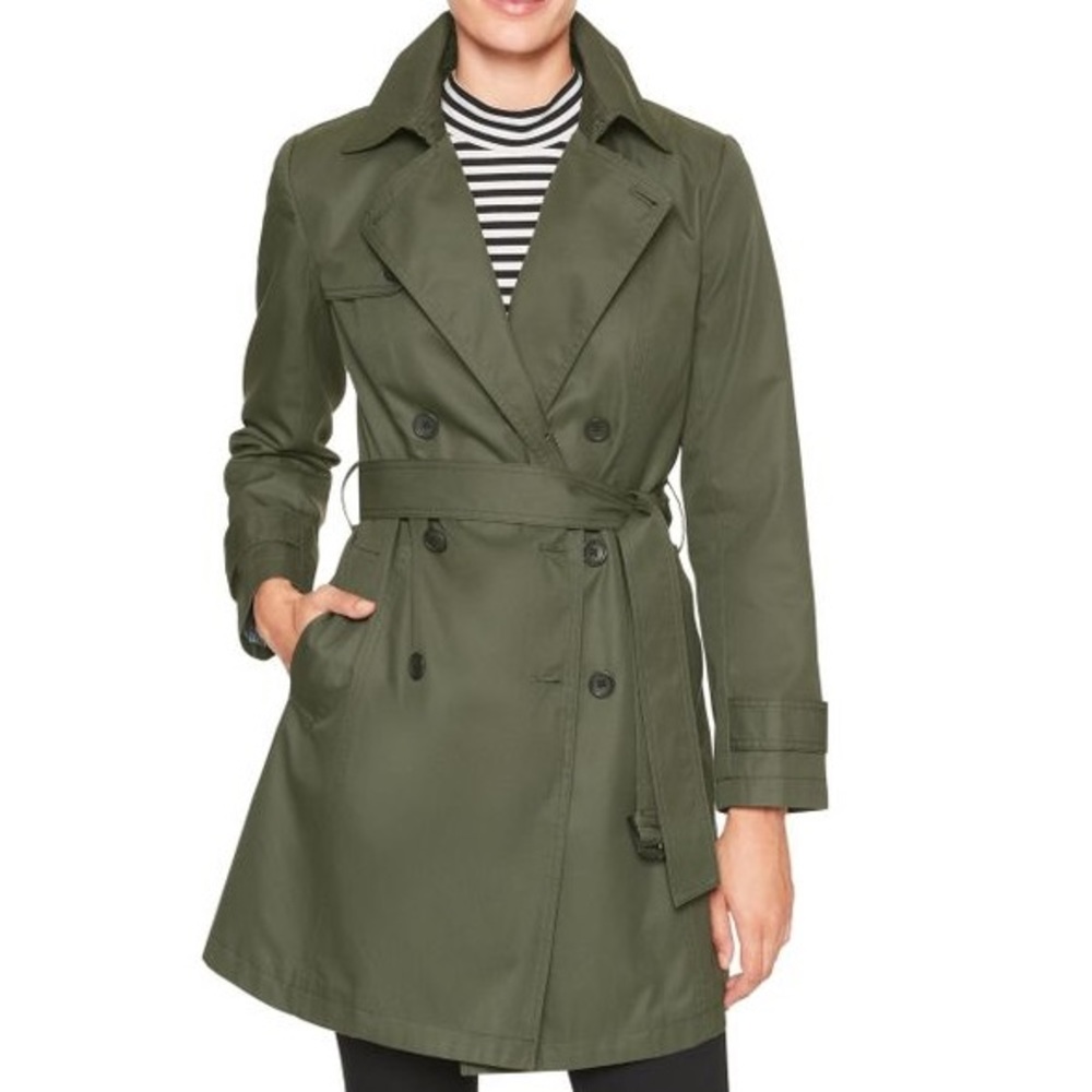 OBR Olive Green Classic Trench Coast Size XS